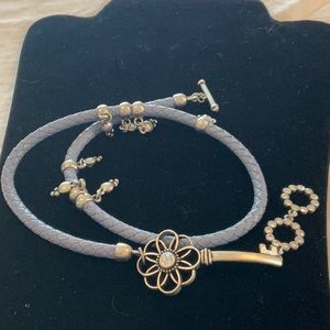 Leather cord wrap bracelet